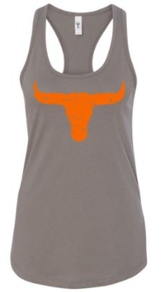 .Dark Gray Distressed Longhorn Tank.