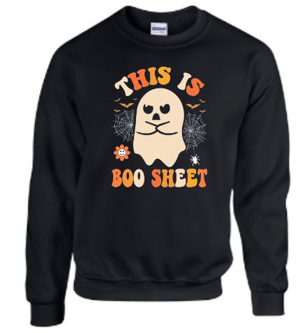 .This is boo-sheet flower unisex crewneck sweatshirt.