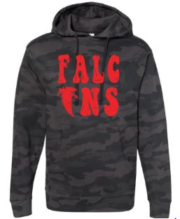 .Distressed Falcons Storm Camo Sweatshirt.