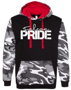 .Falcon Pride Woodland Camo Hoodie.