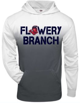 .Ombre hooded Flowery Branch sweatshirt.