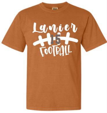 .Comfort Color Short sleeve Custom Football Lanier tee.