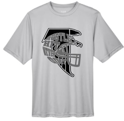 .Dry Fit Silver Hustle-Hit-Never-Quit Short Sleeve.