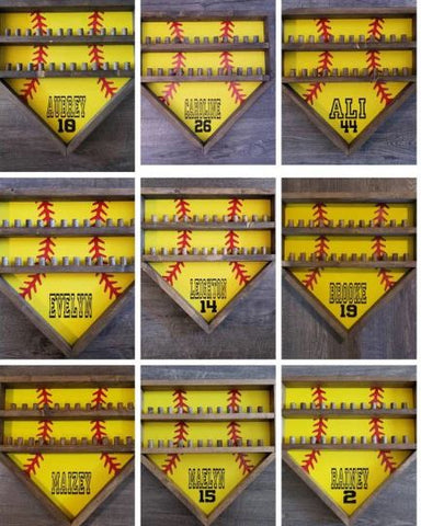 .24 Ring Custom Softball Display.