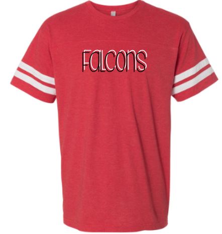 .Falcons Unisex Stacked Jersey Tee.