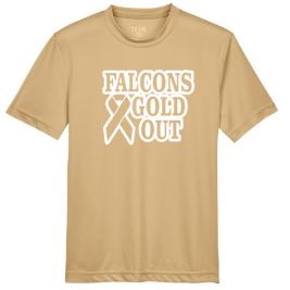 . FALCONS GOLD Out Gold Polyester Unisex Tee.