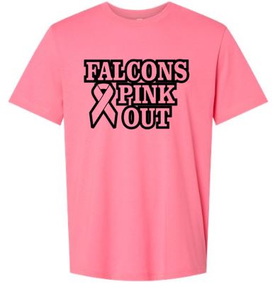 .FALCONS Pink Out Neon Pink Bella Tee.