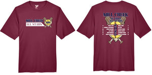 .Dry Fit All Star Maroon Roster Tee.