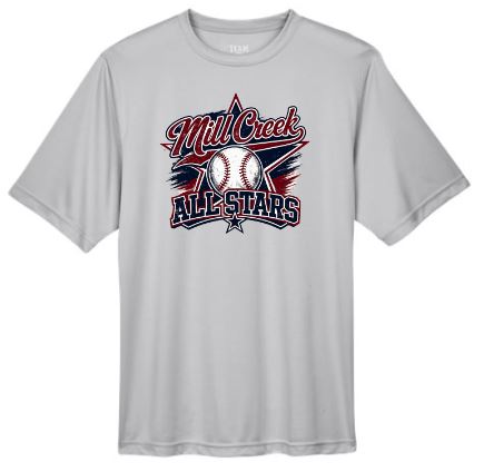 .Mill Creek All stars BASEBALL Dry Fit Tee.