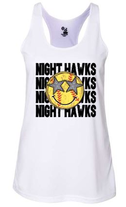 .NIGHT HAWKS Star Softball Badger Polyester Tank.