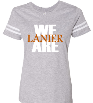 .We are Lanier women's cut v-neck Jersey Tee.