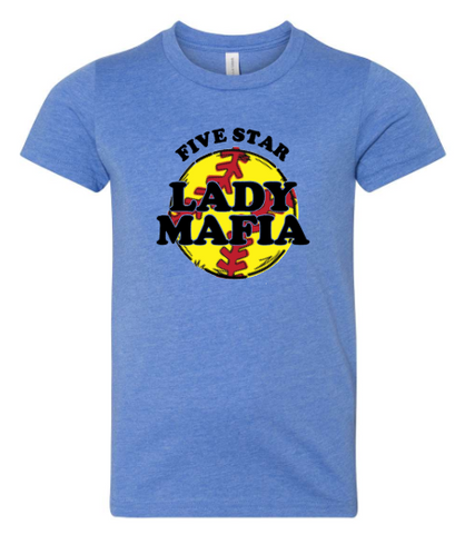 .Five Star Softball Unisex Bella Short Sleeve.