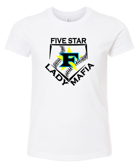 .White Five Star Mafia Unisex Bella Short Sleeve.