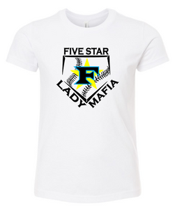 .White Five Star Mafia Unisex Bella Short Sleeve.