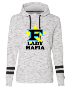. Women's Cut Fleece Striped Sleeve Lady Mafia Sweatshirt.