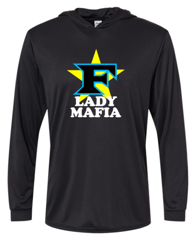 .Lady Mafia Dry Fit Long Sleeve Hooded Tee.
