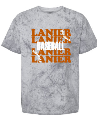 .Lanier Stacked Baseball Comfort Blast Comfort Color tee.