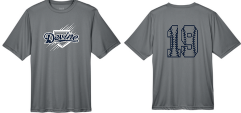 .Devine Stretched Homeplate Grey Dry Fit Tee.