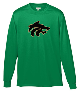 .Unisex Long Sleeve Kelly Green Badger Tee.