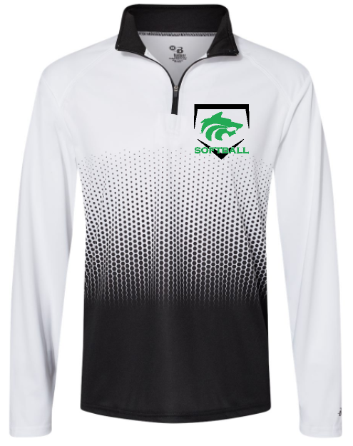 .Badger Quarter Zip Homeplate Pullover.