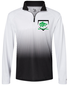 .Badger Quarter Zip Homeplate Pullover.