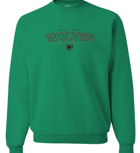 .Jerzees Buford Wolves Softball Crewneck Sweatshirt.