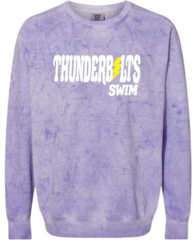 .Thunderbolts swim comfort colors sweatshirt.