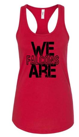 .WE ARE FALCONS RED Fitted Womens Tank. (Copy)