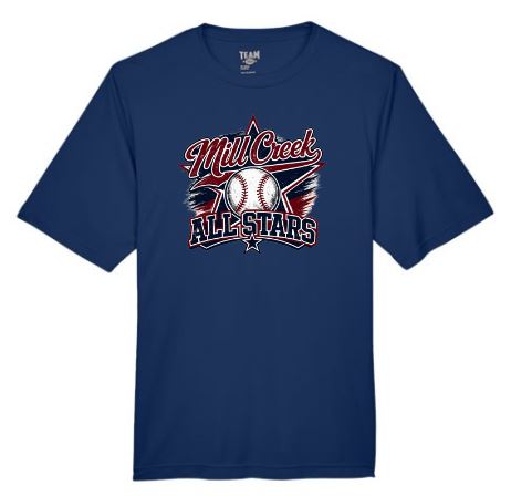 .Mill Creek All stars BASEBALL Dry Fit Tee.