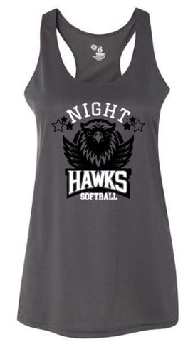 . Night Hawks Softball Badger Polyester Tank.