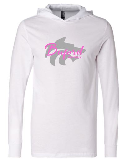 .Unisex Long Sleeve Hooded Bella Canvas Buford Softball Tee.