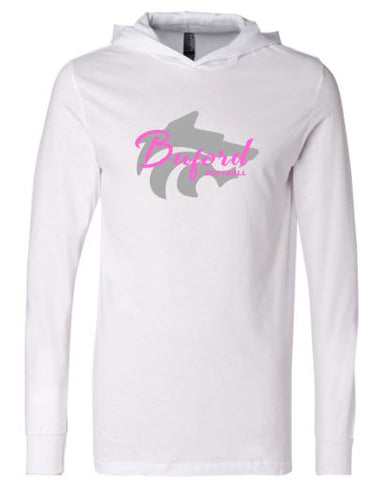 .Unisex Long Sleeve Hooded Bella Canvas Buford Softball Tee.