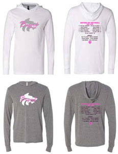 .Buford Softball Unisex Long Sleeve Bella Canvas with roster.