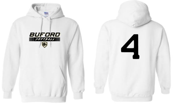 .Buford Softball  Hoodie With Number.