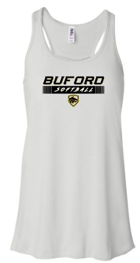 .Buford Softball Flowy Bella Tank.