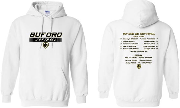 .Buford Softball Hoodie With Roster.