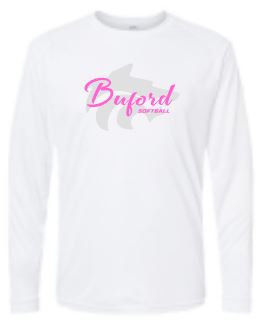 .Unisex Long Sleeve Buford Softball Performance Tee.