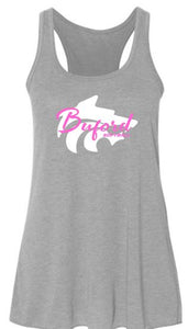 .Buford Softball Wolf Flowy Bella Tank.