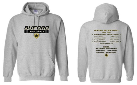 .Buford Softball Hoodie With Roster.