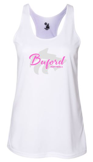 .Buford Softball Badger Polyester Tank.