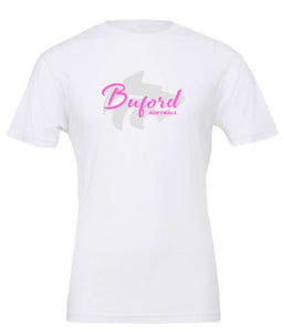 .Buford Softball White Bella Canvas Tee.