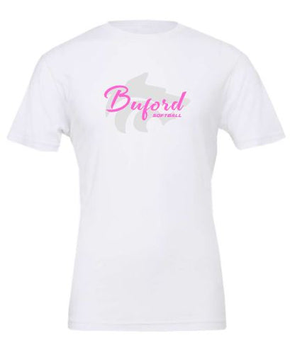 .Buford Softball White Bella Canvas Tee.