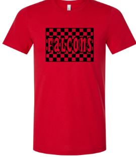 .Checkered Falcons Red Bella Tee.