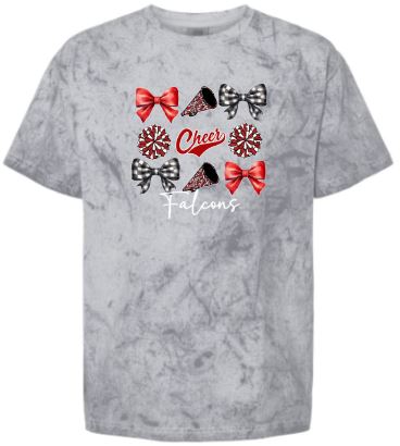 . Falcons Cheer Bow Comfort Blast Comfort Color tee.