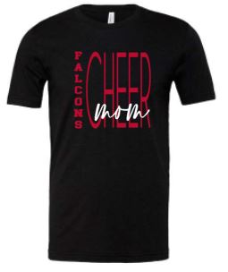 .FALCONS CHEER mom Black Bella Tee.
