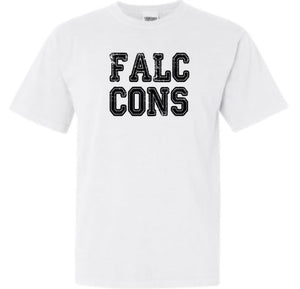 .FALCONS distressed White Comfort Colors Tee.