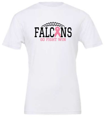 .FALCONS Go Fight Win Pink Ribbon Bella Tee.