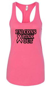 .FALCONS Pink Out Pink Fitted Womens Tank.