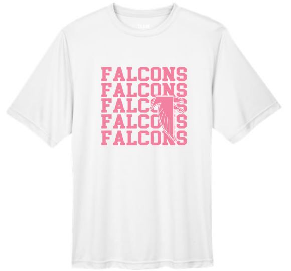 .FALCONS Pink Out Polyester Unisex Tee.