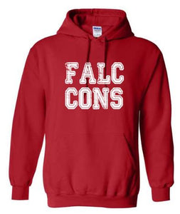 .FALCONS Red Gildan Hoodie.